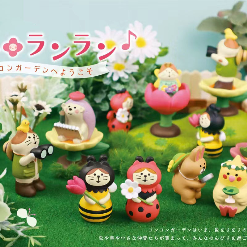 日本の猫デスクトップ装飾品 ZAKKA クリエイティブ漫画春の庭の装飾トレンディな DIY 樹脂工芸品装飾品|undefined