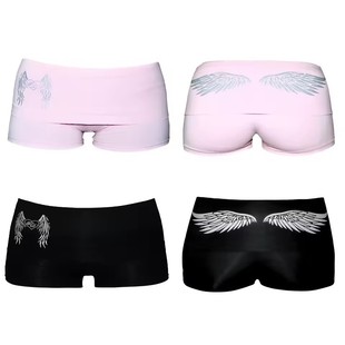 Cross-Border Foreign Trade 2025 Summer New Fashion American European and American Style Wing Print Slimming Three-Point Shorts Wholesale for Women