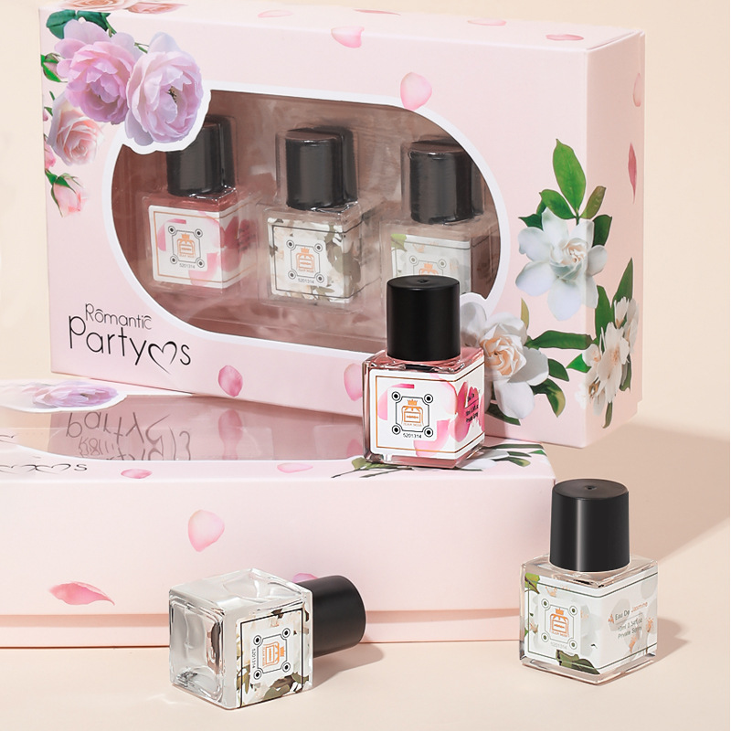 Vietnamin pikkukaupungin Yixiangin yksityinen nestemäinen jasmiini-ruusu-persikka-naisten hajuvesisetti_voghion.com