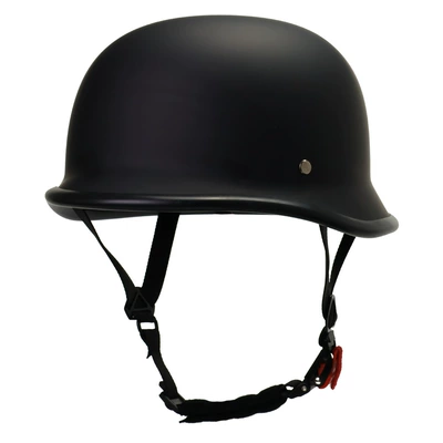 New National Standard 3C Retro Soldier Helmet Motorcycle Helmet Half Helmet Summer German Harley Cruise Scoop Helmet Large Head Circumference (Motosiklet kaskı (dəbilqə)) - dumb-black-delivery-mask-m