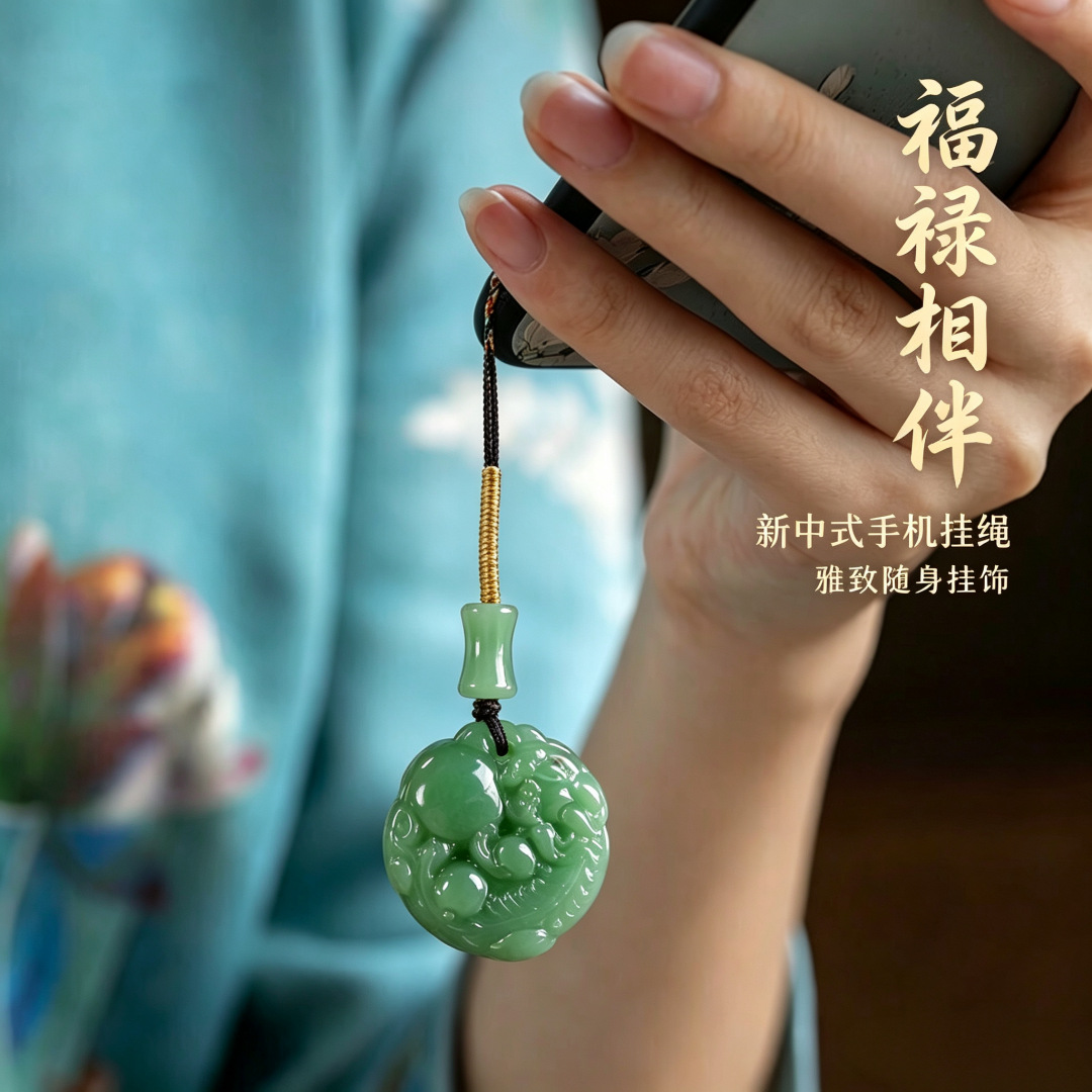 一件代发国潮吉祥貔貅抱球挂坠多款式配绳挂饰男女随身装饰挂件