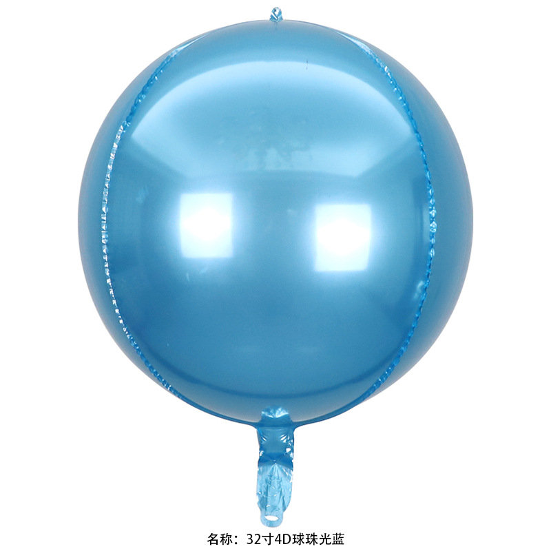 18 pulgadas 22 pulgadas 32 pulgadas 50 pulgadas 4D esfera redonda gran tamaño normal globo de película de aluminio decoración de fiesta de cumpleaños