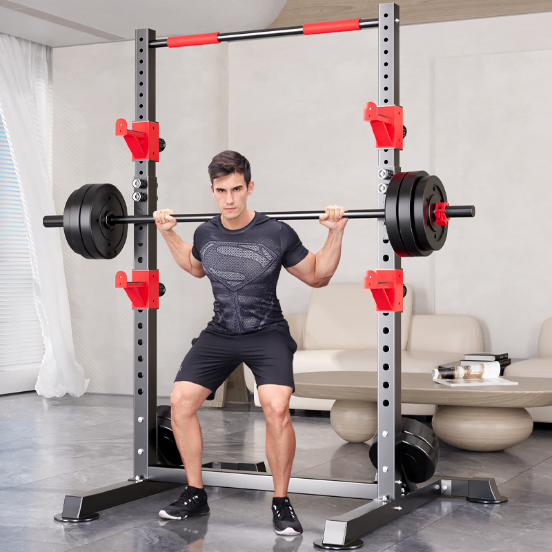 barra horizontal multifuncional tipo piso doméstico de alto soporte de peso pull-up rack para equipos de ejercicios de fitness indoor