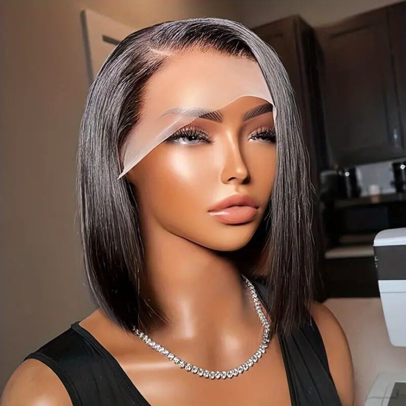 Foreign trade wig European and American fashion wine red small curly hair African hot front lace 13*4 wig