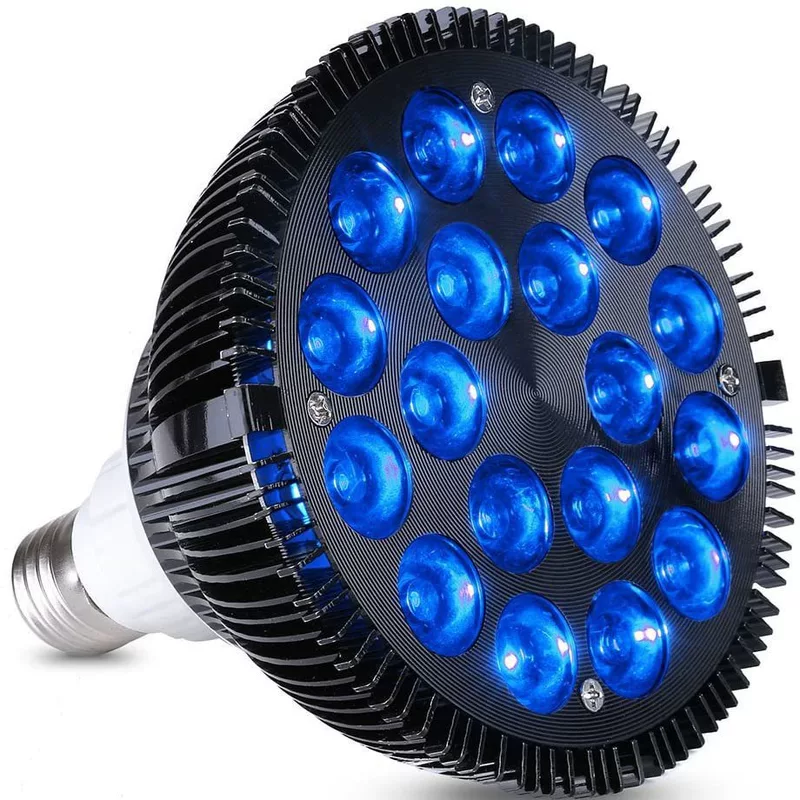 Fish tank light LED aquarium lamp E27 E26 Blue light aquarium fill light aquarium and grass tank coral aquarium lamp PAR38