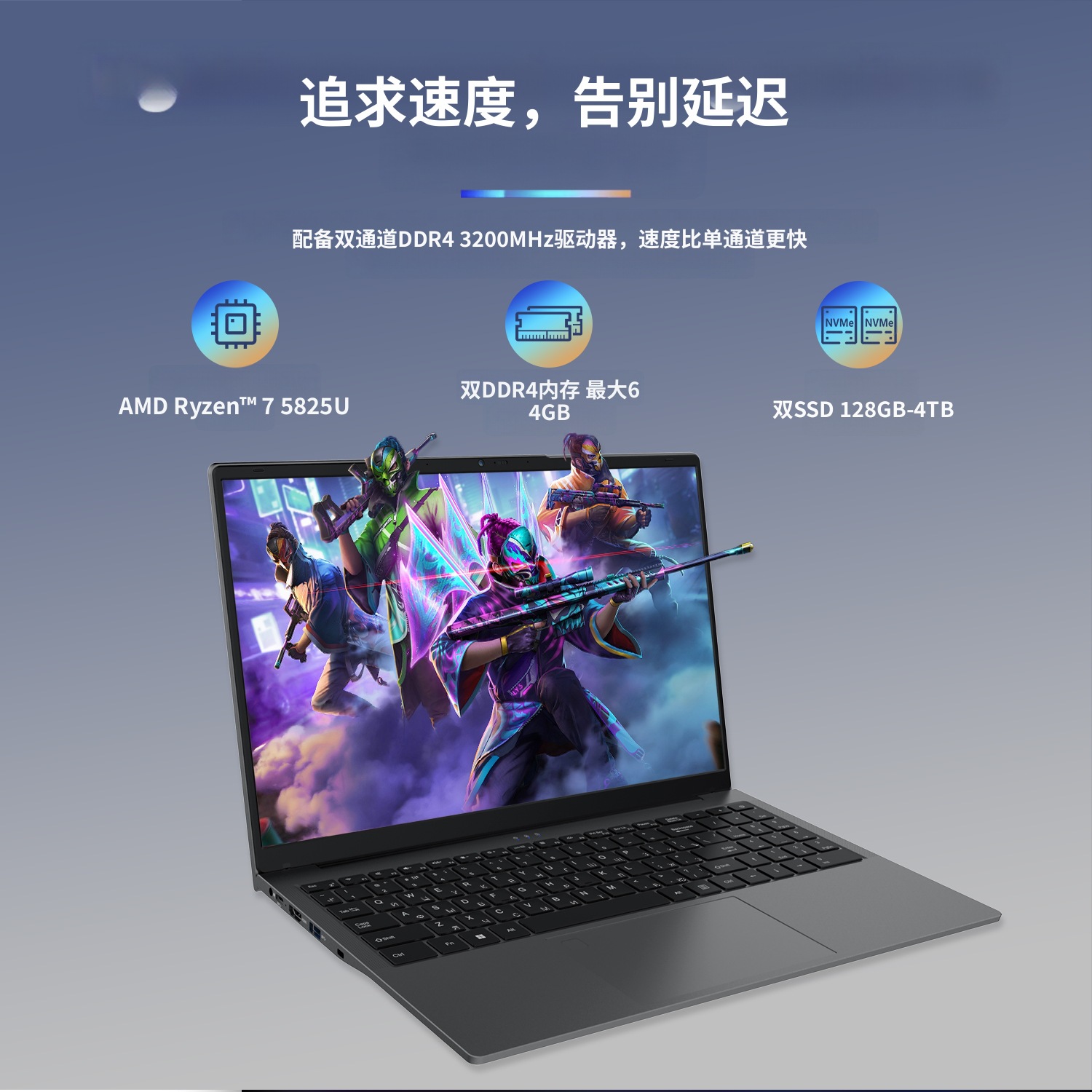 2026 New Amd 5825u Laptop 15.6inch Computer For Convenient Business,...