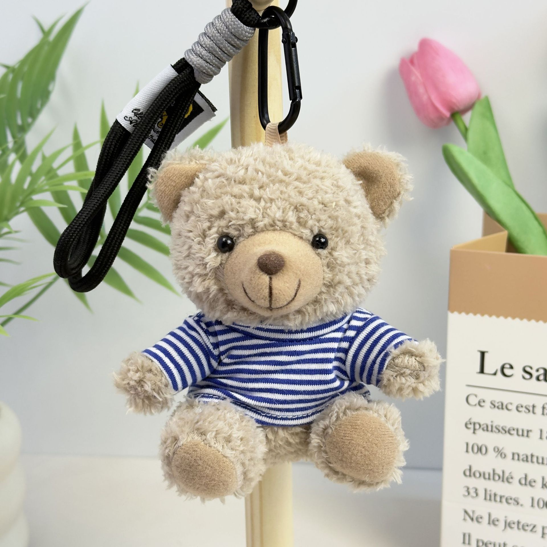 Suéter Teddy Bear Keychain bolsas colgantes muñecas de peluche creativas lindas gafas piloto Teddy Bear