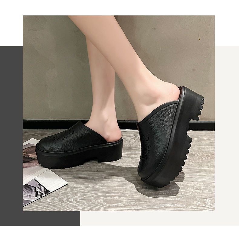Quality Shoes G Brand New Trendy Unisex Sandals With Platform Soles, Stylish Beach Shoes, Thick-soled Closed-toe Shoes_vogvips.com