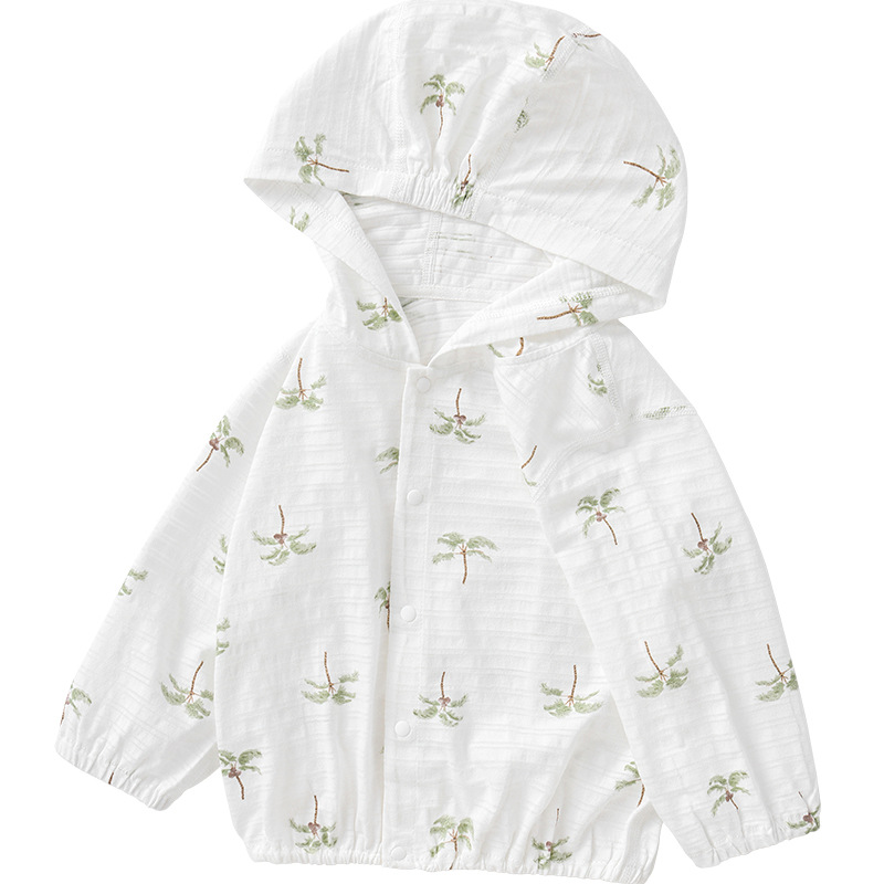 Camacos solares para bebés de verano de algodón para niños delgados chaqueta con capuz para niños y niñas Cardigan chaqueta de verano para bebés image 6