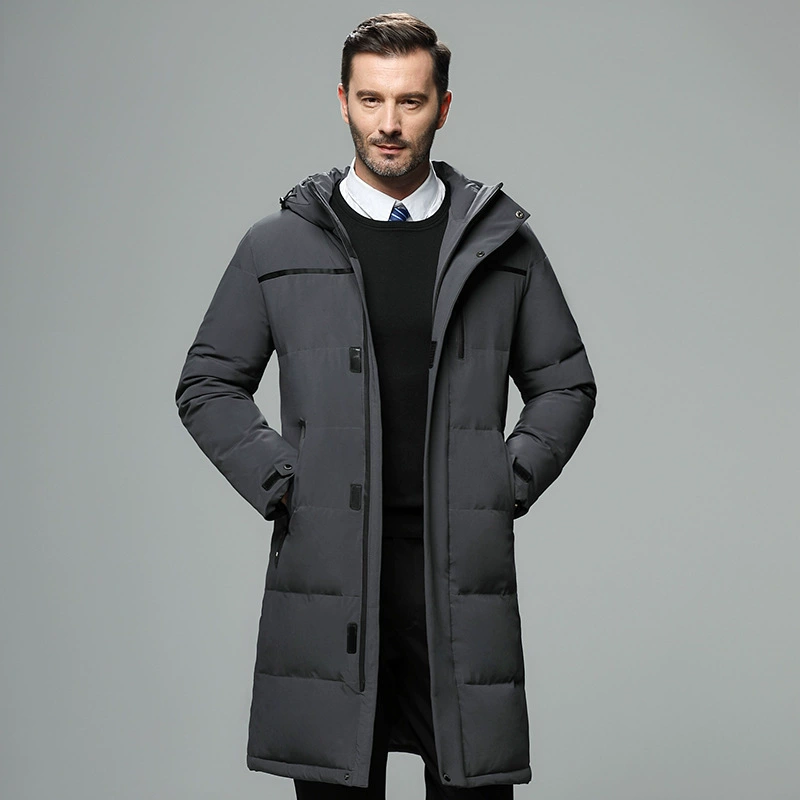 (Cross-border trading), men's long down jacket, for middle age, maxi length, increased thickness, plus size