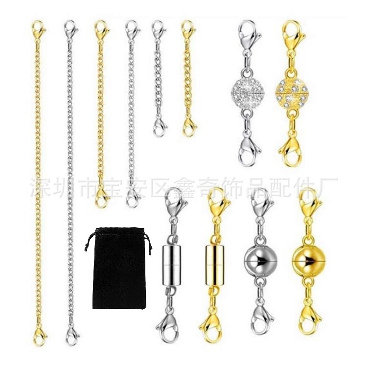 DIY joyería accesorios de conexión traje bola cilíndrica imán hebilla langosta hebilla anillo cerrado pulsera cola clip de cadena image 10