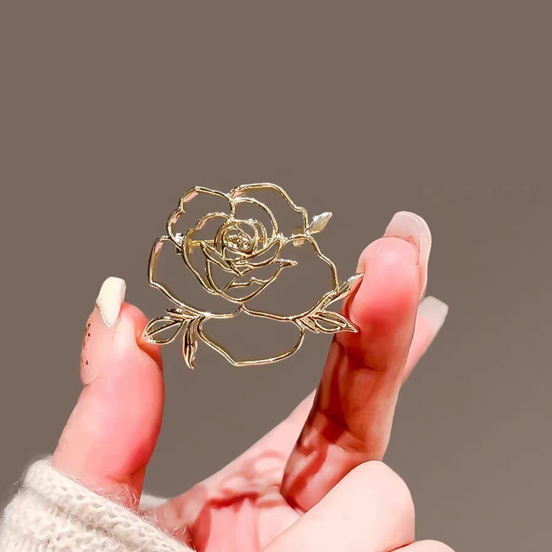 Exquisite Hohle Rosenbrosche Für Damen Nischendesign Luxus_voghion.com