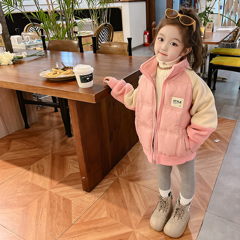 Chaqueta de invierno para niñas 2024 nuevo otoño e invierno chaqueta acolchada de algodón para niñas chaqueta cálida chaqueta acolchada para niñas chaqueta acolchada de invierno