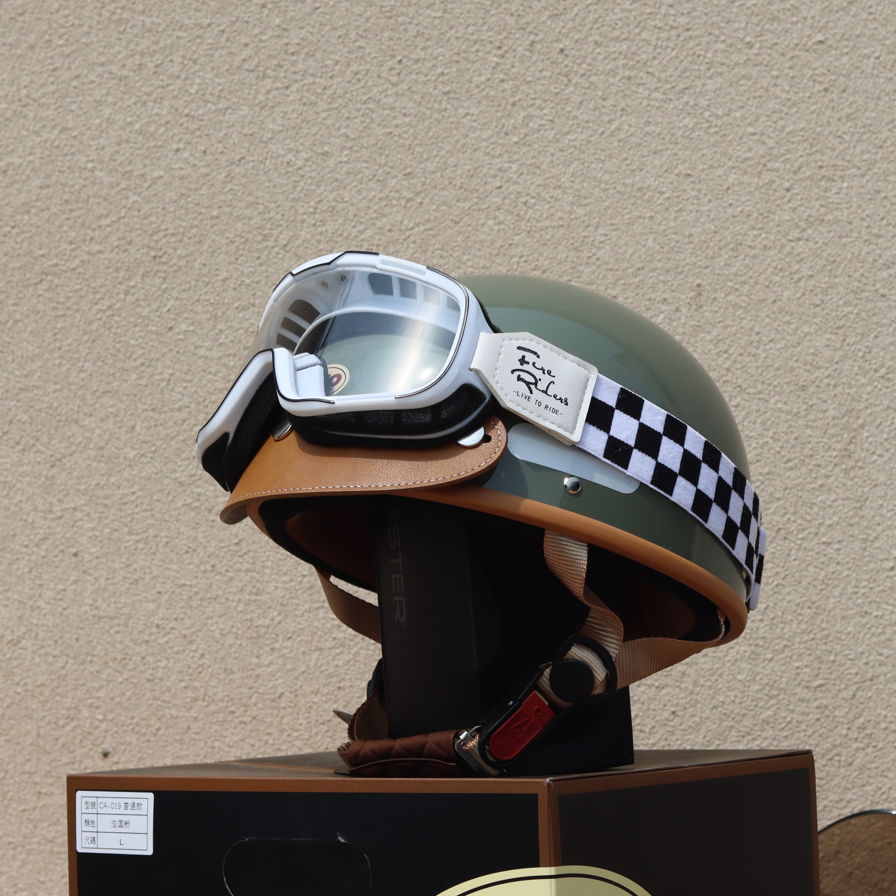 Taiwan Retro Half Helmet Motorcycle Electric Lightweight 3C Summer