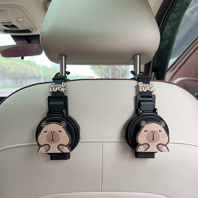 Holder Hook, Multifunctional 2-in-1 | Car cup holder/beverage holder - water-cup-holderhook-two-in-one-black-squinting-capibara-1-2-pieces