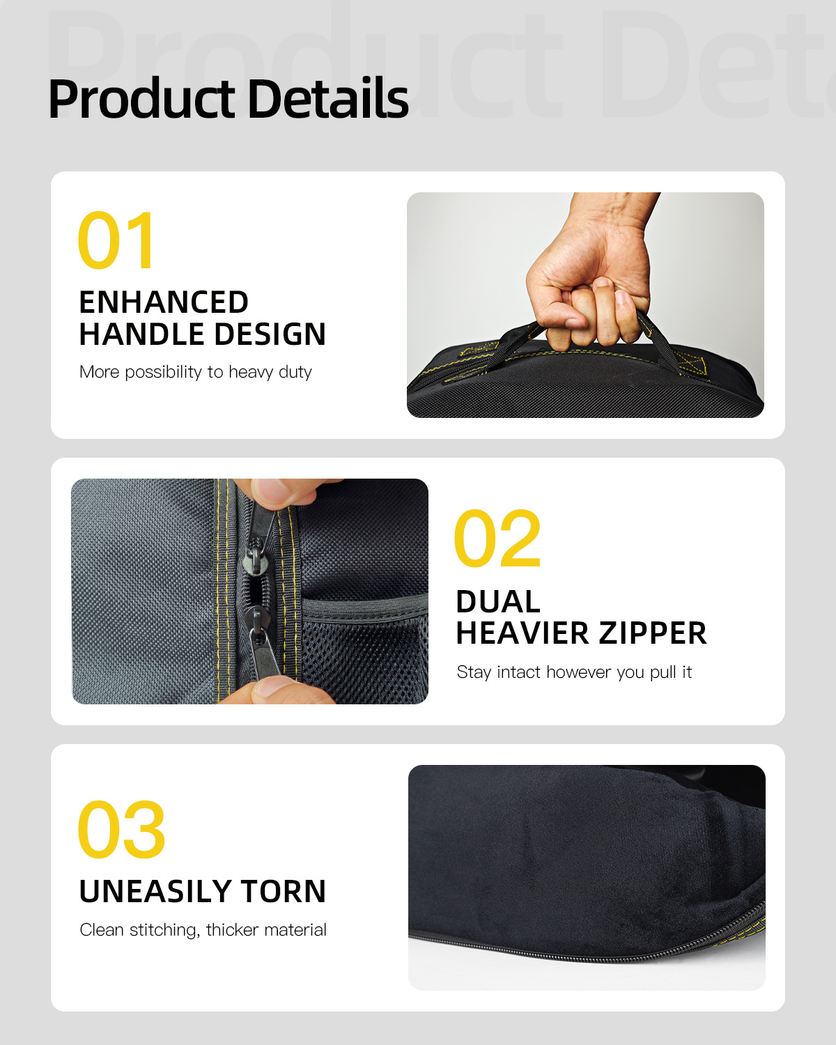 Cross-Border Motorcycle Helmet Protective Bag 900D Oxford Cloth Rear Seat Bag Large Capacity Rear Trunk Bag Waterproof