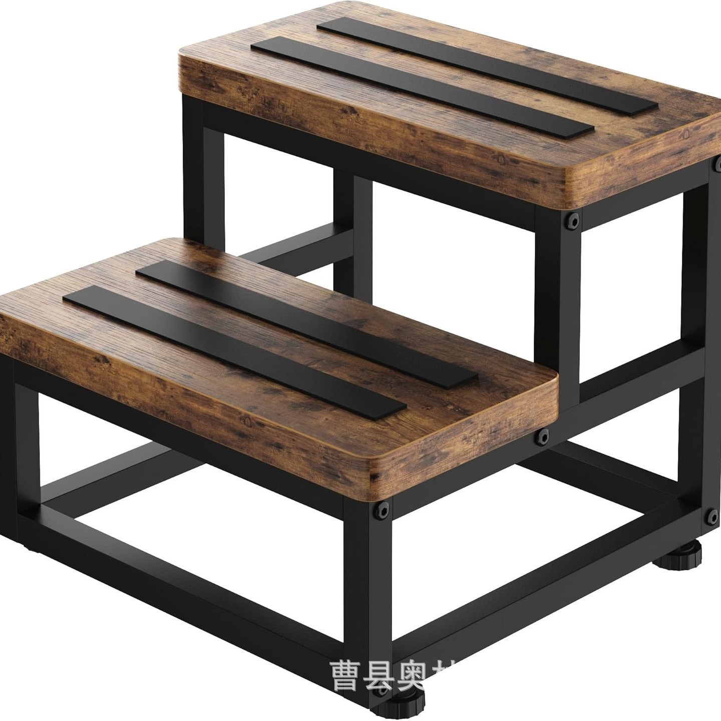 Taburetes de hierro y madera combinados para escalar taburetes para niños transfronterizos, taburetes de cambio de zapatos, taburetes multipropósito para niños, taburetes de escalada image 1