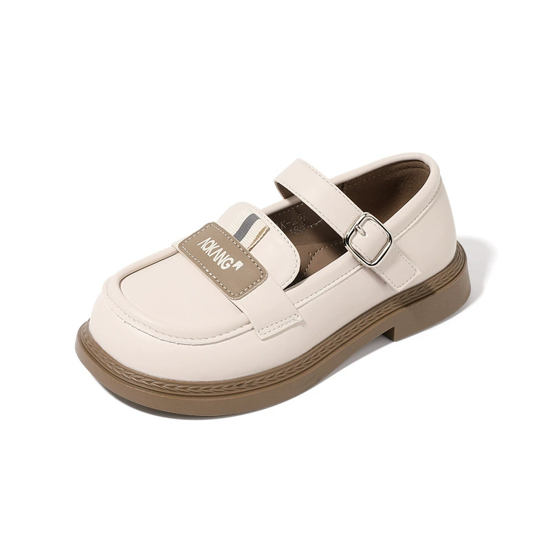 Маленькие кожаные туфли в британском стиле для девочек, весна-осень 2024, новые детские модные европейские и американские туфли, модные туфли принцессы для маленьких девочек