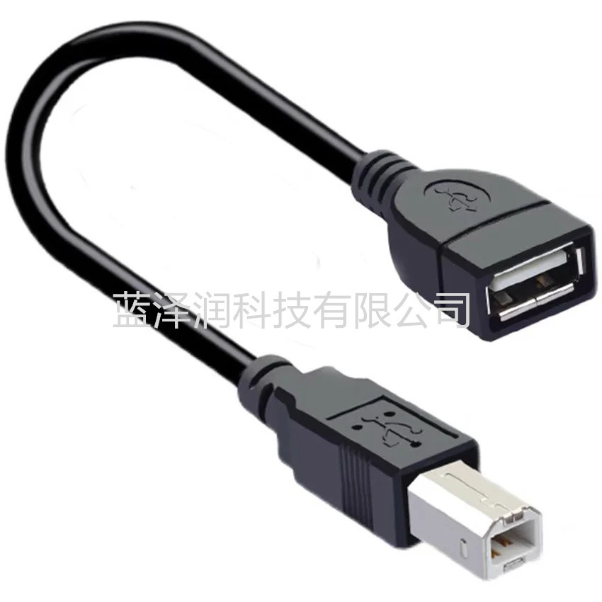USB母转打印机方口公对母转接头A型转B型BM公对母转接头2.0设备适