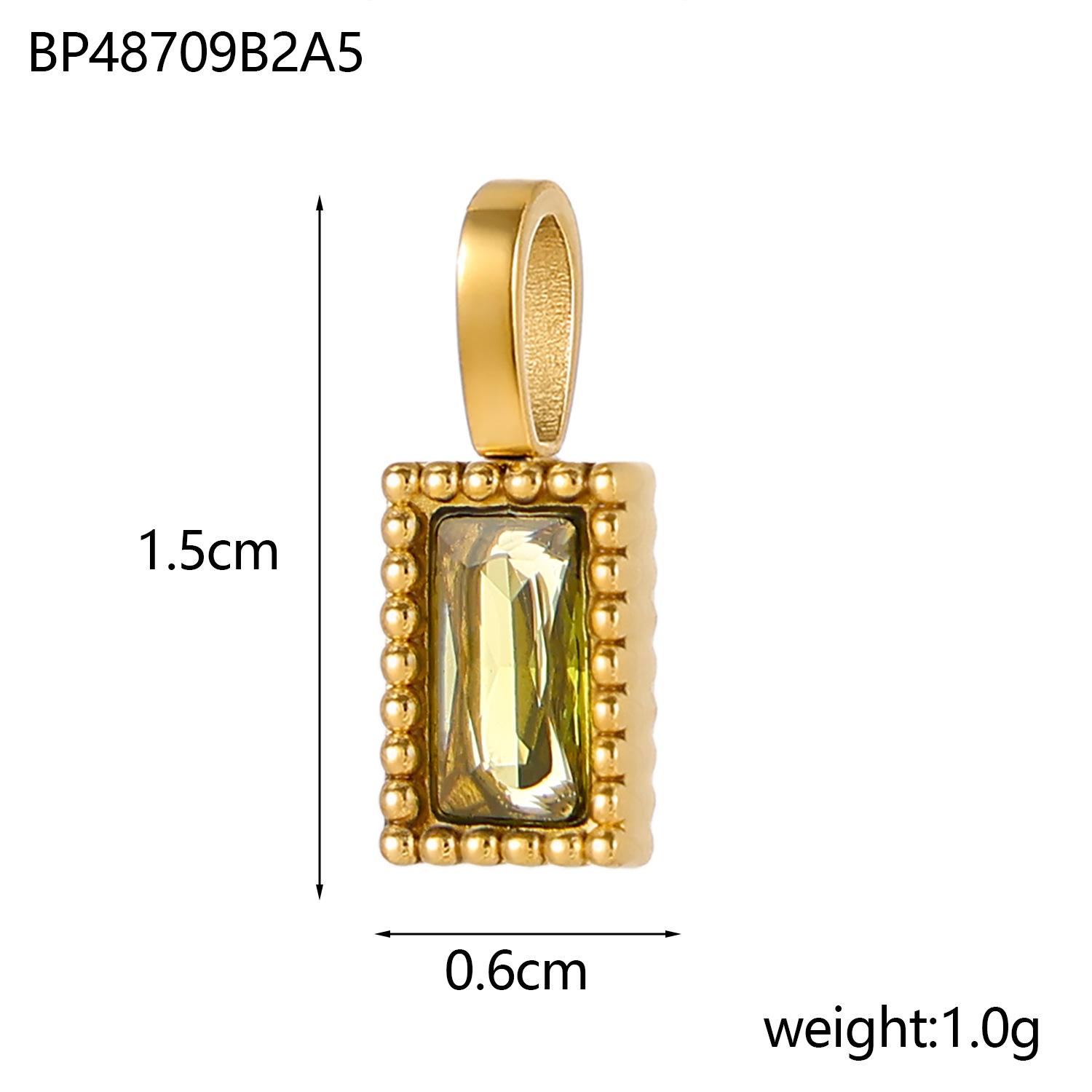 2g Weight Pendant Jewelry Making Type 6 * 15mm Jewelry Making Size Zircon Inlay Material DIY Jewelry Accessories Classification 1 Piece Quantity 304 Stainless Steel Material Rectangle Pattern Inlay Design Shiny Style 1 Piece 6 * 15mm 304 Stainless Steel Zircon Rectangle Pendant 6