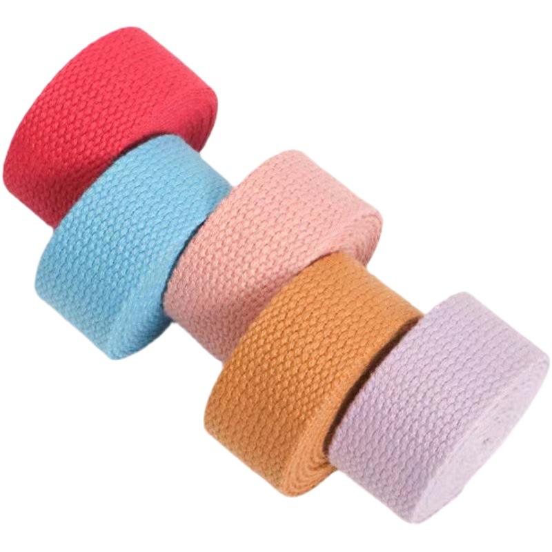 Fábrica al por mayor con cuentas de algodón cinturón tejido mochila de lona portátil cinturón Accesorios negro nuevo estándar europeo engrosado cinta de algodón de poliéster