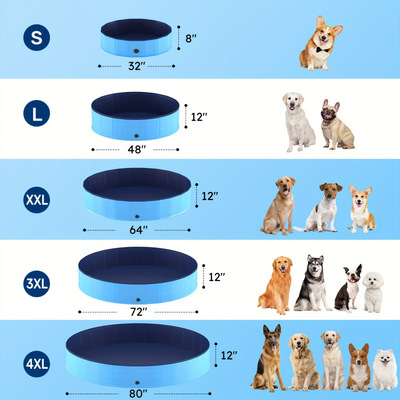 2026秋冬跨境外贸新款便携式狗游泳池折叠式狗游泳池宠物折叠式|ru