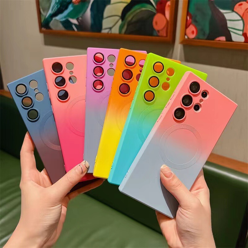 Suitable for Samsung S26Ultra Magnetic Phone Case Liquid S25 Two-Color Gradient A57 Lens Film Anti-Fall Protective Cover Suitable for Samsung S26Ultra Magnetic Phone Case Liquid S25 Two-Color Gradient A57 Lens Film Anti-Fall Protective Cover