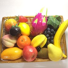 水果蔬菜模型套装假柠檬葡萄店面装饰塑料摆件玩摄影食物道具