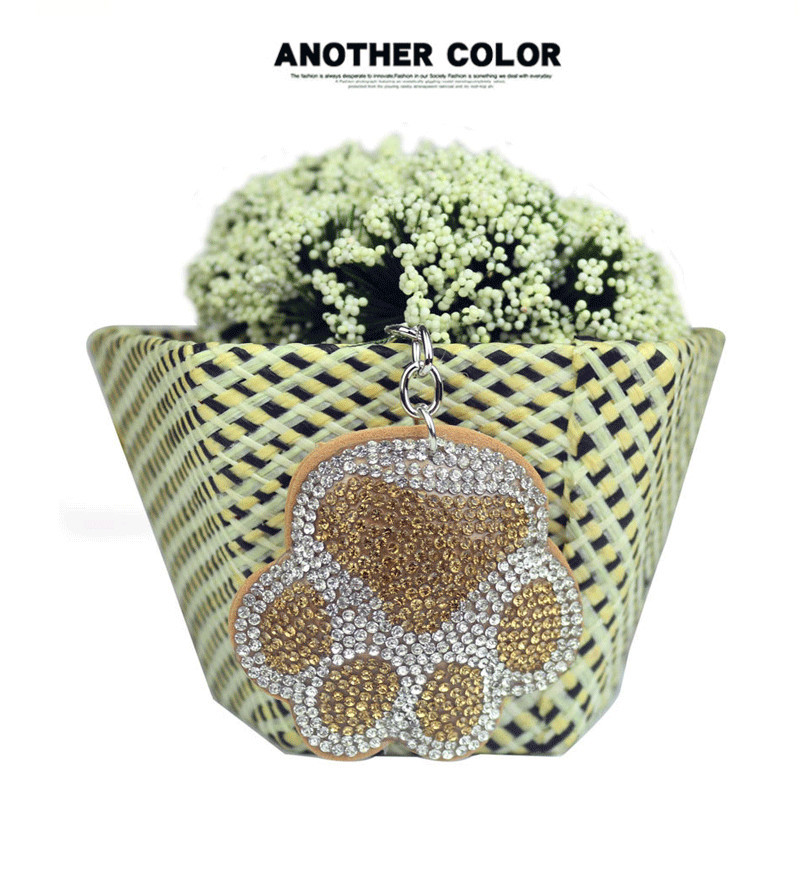 镶钻钥匙扣_新款韩国渐变色桃心钥匙扣-女士包包钥匙扣配饰--