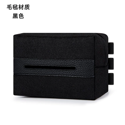 Car tissue box/set Felt Car Tissue Box Hanging - black
