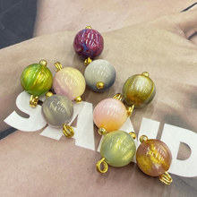 10mm双色流金树脂钮扣中式中国风民族汉服唐装旗袍纽扣子服装辅料