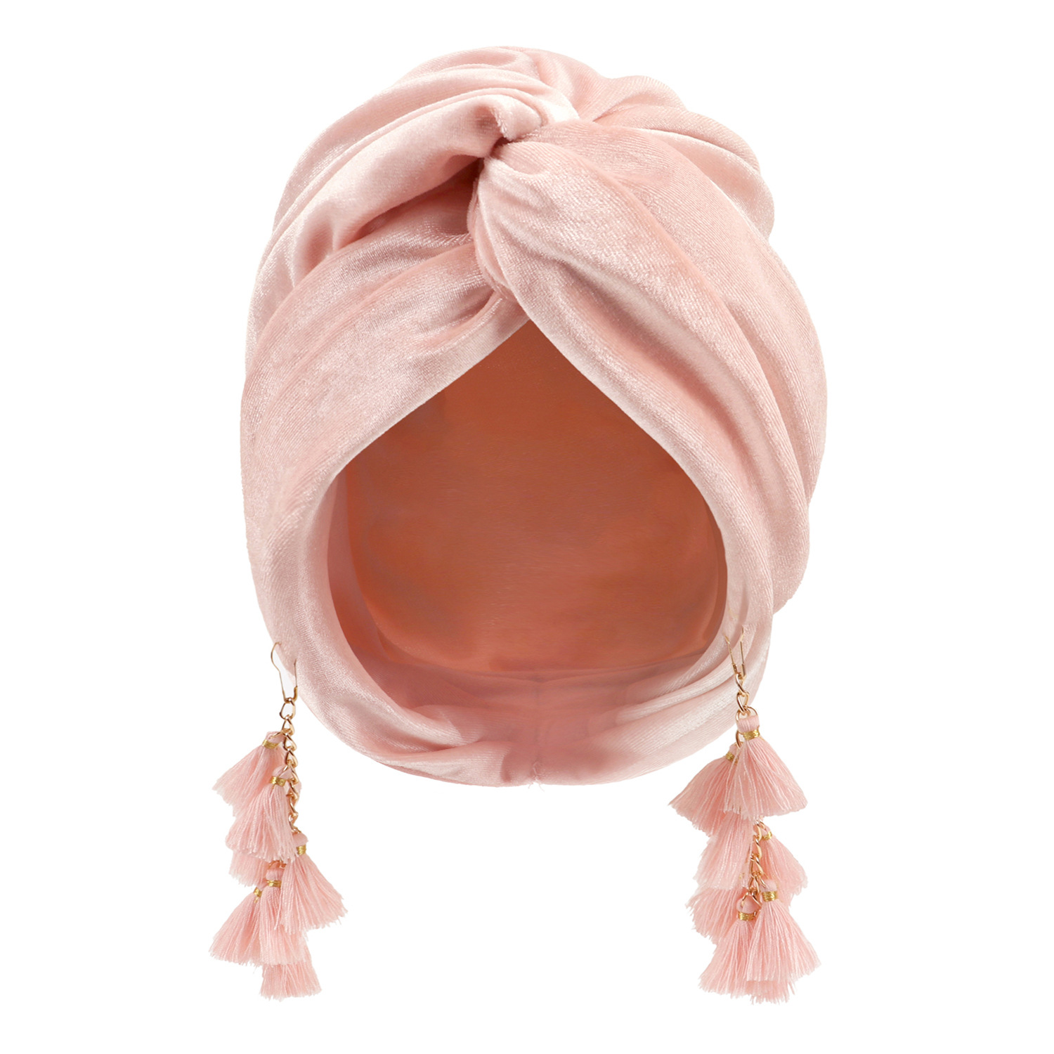 Spring New Women's Headscarf Hat European And American Retro Fashion Fringed Headhat Bohemian Cross Pullover Hat_voghion.com