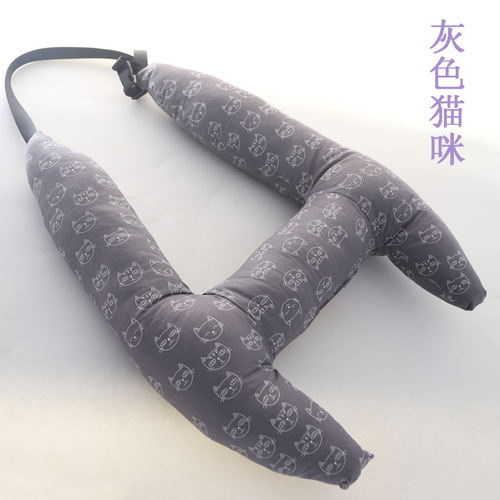 Car sleeping pillow pillow dual-purpose cotton breathable summer car adult and child washable cushion car supplies