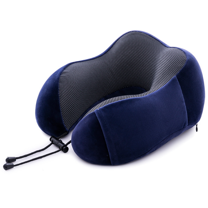 Algodón de memoria transfronteriza almohada de cuello tipo U almohada de columna cervical tela magnética almohada de avión de viaje portátil almohada de cuello almohada de cuello