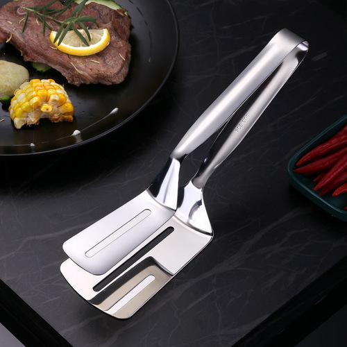 410 Stainless Steel Steak Spatula, BBQ Rake, Fish Skewer, Food Server, Kitchen Bread Pancake Korean BBQ Fish Skewer