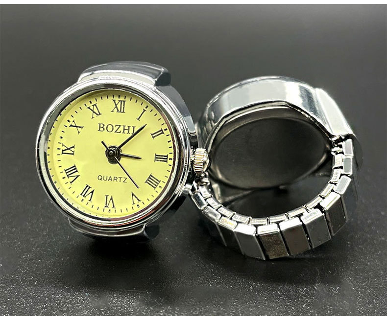 Round Pattern All Seasons Season Unisex Gender Retro Style Retro Round Quartz Watch Rings