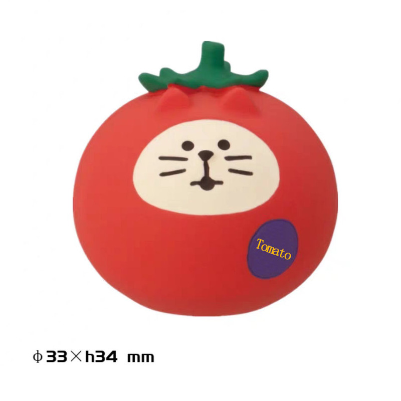 日本の猫の装飾品模擬果物と野菜のフィギュア ZAKKA トレンディなブラインドボックスシーン装飾樹脂工芸品子猫の装飾品|undefined