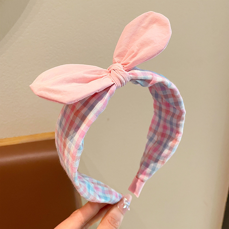子供のかわいいヘッドバンド 2025 新しい女の子のリボンカラフルなヘッドバンドは頭を締め付けず、滑り止め洗顔ヘアアーティファクトです|undefined