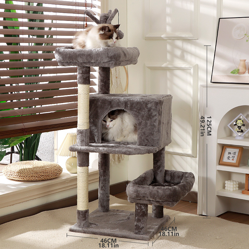 Colada para gatos interior, marco para trepar para gatos, tabla para rascarse para gatos, marco para trepar para gatos universal de cuatro estaciones, marco para gatos de madera multicapa, árbol para gatos, suministros para gatos