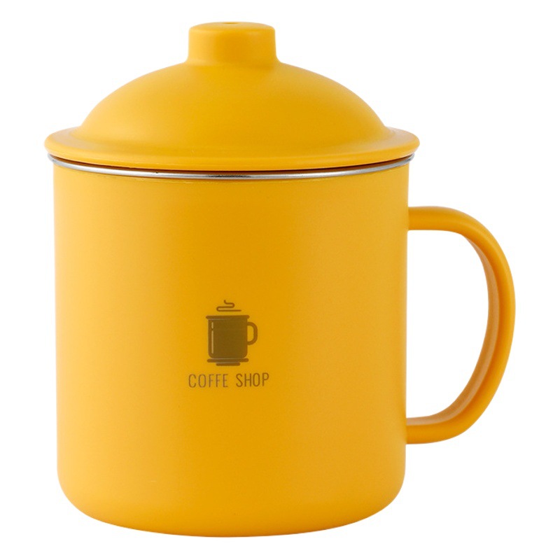 304 Stainless Steel Mug with Lid, High-Looking Water Cup, Student Cup, Household Wholesale Office Worker Tea Cup