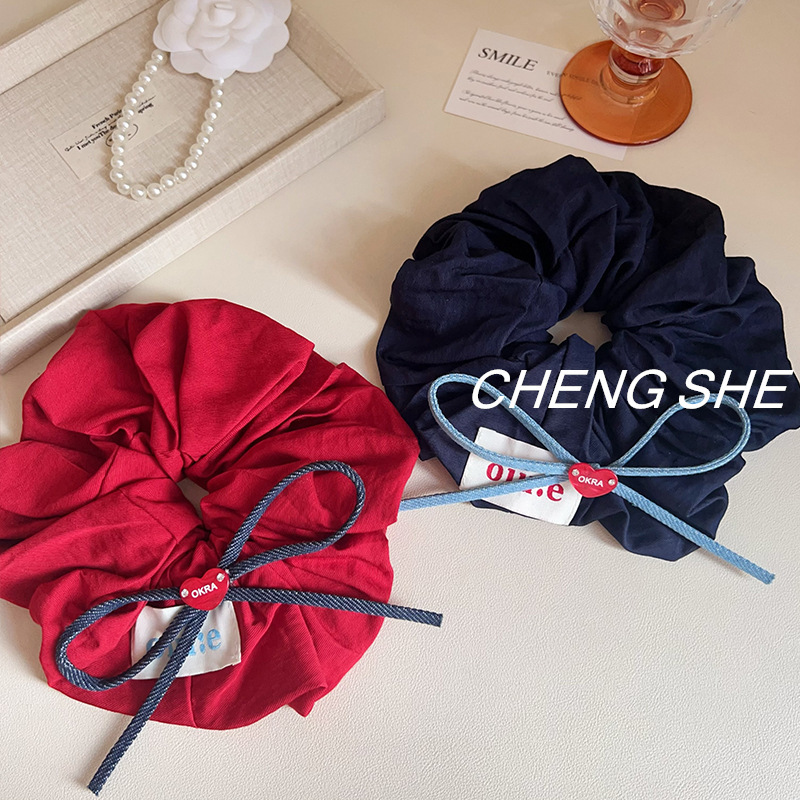 超美的番茄红！设计感大发圈女扎头发饰高级洋气韩国时尚头绳头饰|undefined