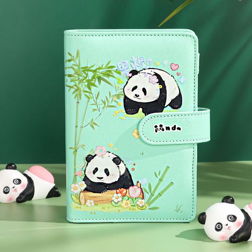 Panda Cultural and Creative Notebook Student Good-looking Handbook Soft Cute Panda Notebook Cartoon Diary Notebook