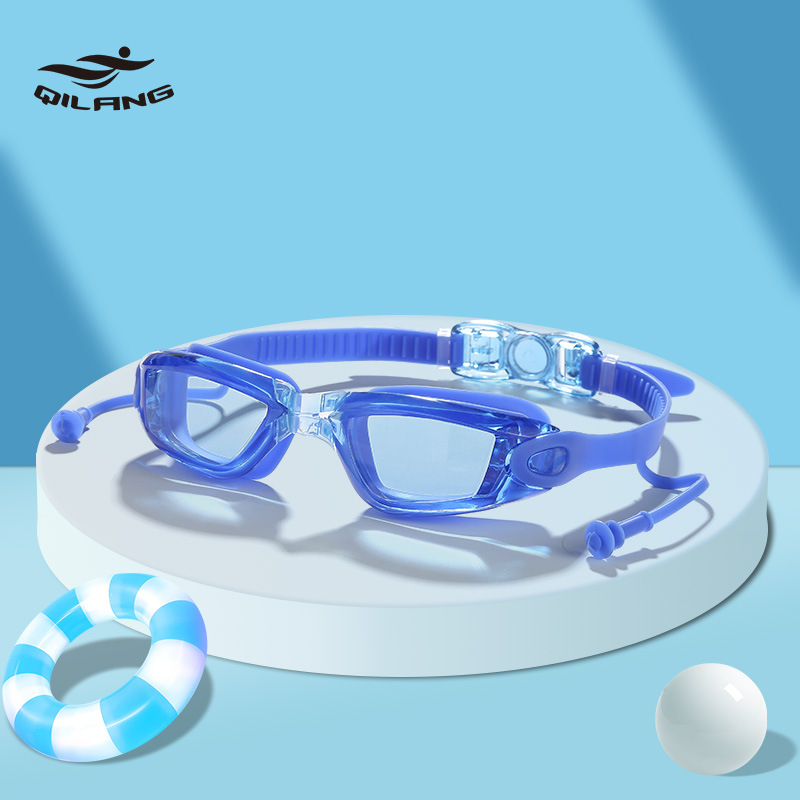 Gafas de Natación de Marco Grande con Tapones para Adulto, PC
