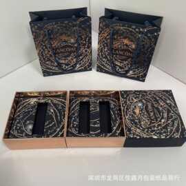 爆款兰家口红盒箐莼口红盒子1/2支装卡糟礼盒橘金哑光手提袋批发L