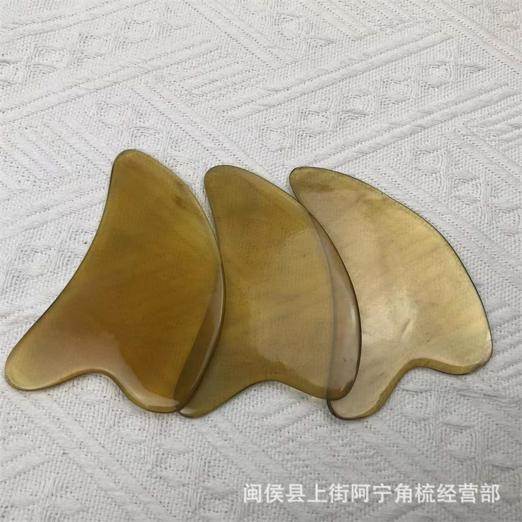 Horn Gua Sha Board Dolphin Shape Scraping Massage Tool 9.5 x 5.5 cm for Meridian Care and Facial Beauty quality and texture