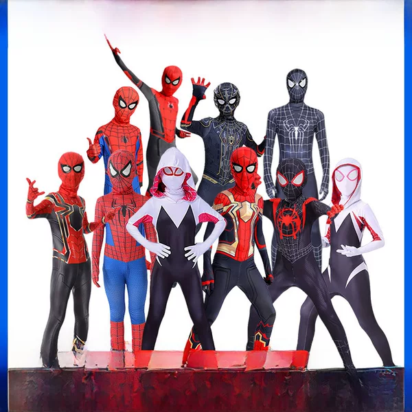 Miles Black Spider-Man jumpsuit tight clothes men and women adult children Gwin cos clothing headgear suit