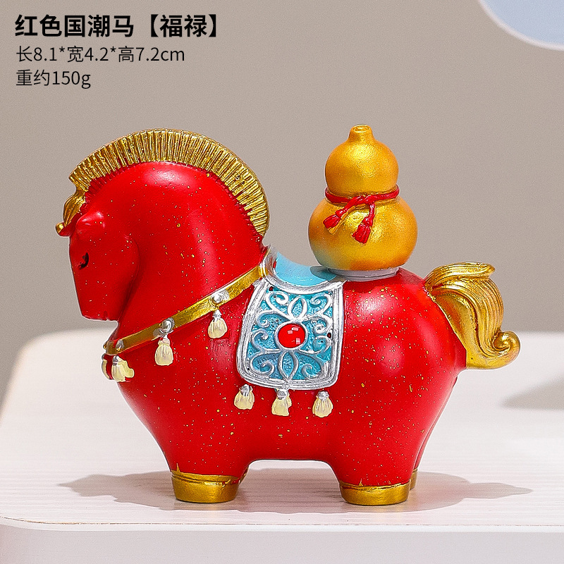 クリエイティブ樹脂工芸品、すぐにお金になる装飾品、癒しの漫画のポニー、オフィスワークステーションのデスクトップ装飾|undefined