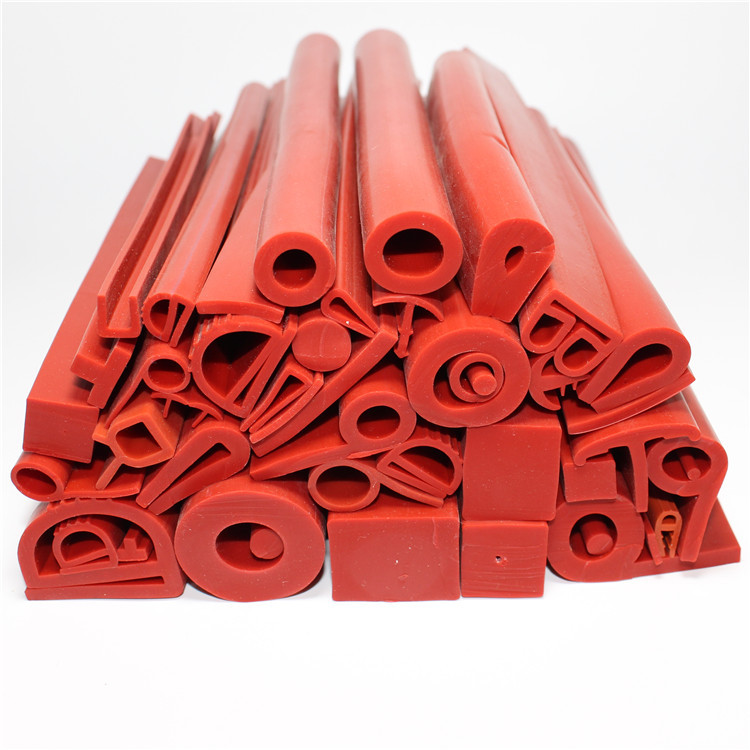 供应耐高温异形D型e型P型烤箱密封条 实心防水硅胶密封条