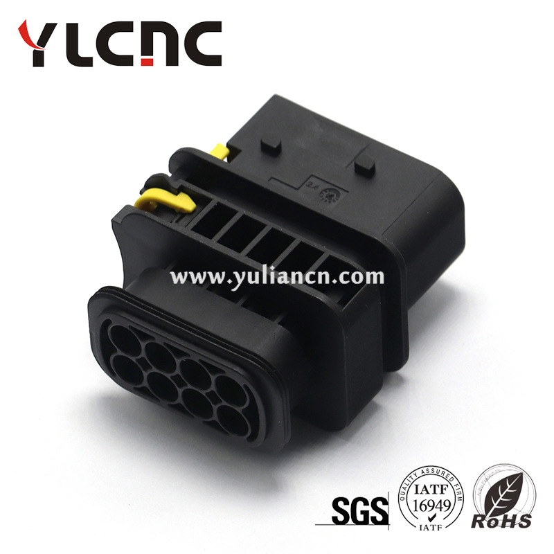 DJ7086Y-3.5-100-P倒车雷达探头电眼插头线束连接器8p