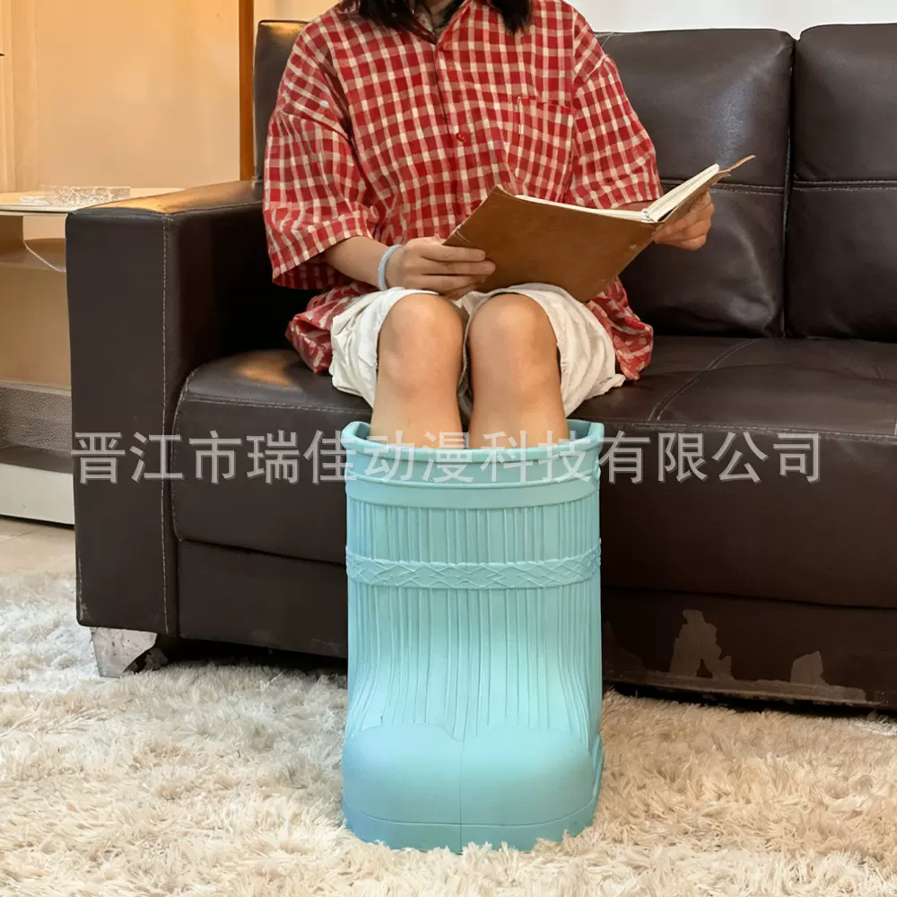 eva泡脚桶家用保温过小腿高深泡脚鞋省水洗脚桶恒温足浴桶泡脚靴